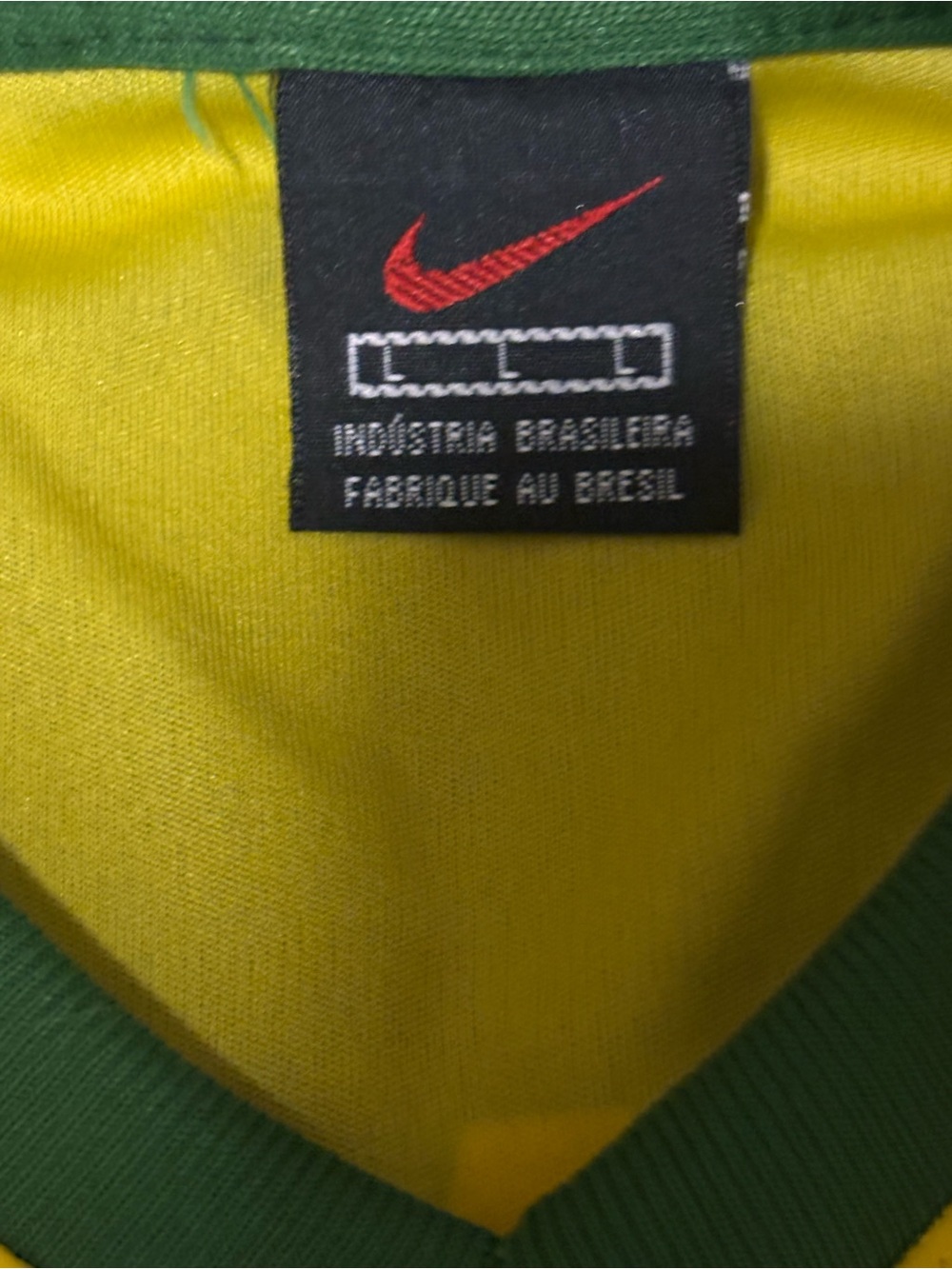 MEN RONALDO BRAZIL BRASIL NATIONAL 2000/2002 FOOTBALL SOCCER SHIRT JERSEY SIZE L - Picture 3 of 4